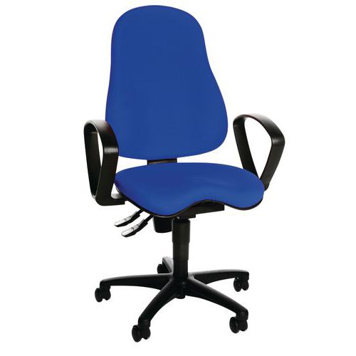 Siège De Bureau Ergonomique Sitness 10 Piètement Bleu