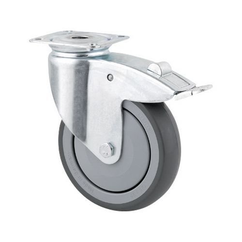 Roulette Pivotante Avec Frein Force:75 Kg H Ht:100 Mm