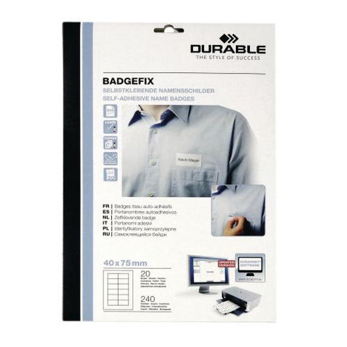 Durable 240 Badge Tissu Adhésif