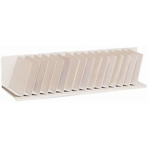 Trieur 14 Cases Inclinées L= 80 Cm Gris