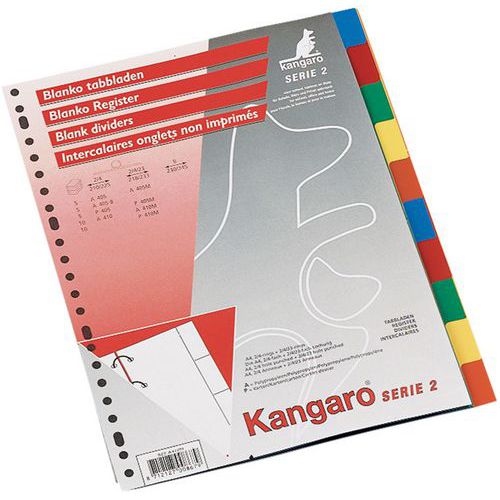 Intercalaire Couleur Nb Div.:10 Pr Ft:a4