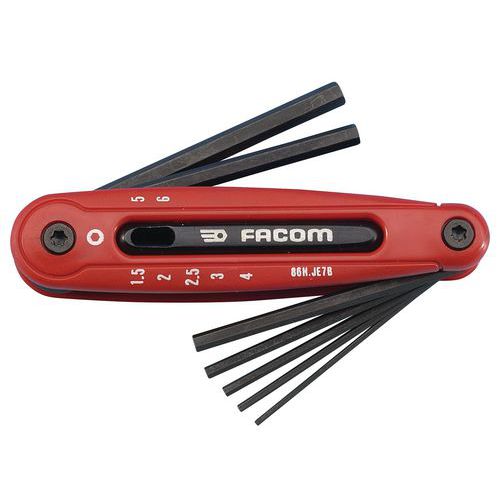 Facom 1 Jeu De Clés Mâles 6 Pans Sur Monture Facom - Clés Métriques Facom