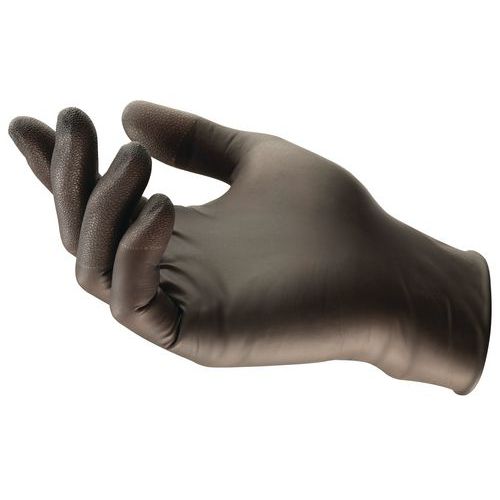 Lot de 100 - Ansell 100 Gants Jetables En Nitrile Noir Touchntuff® 93-250 - Ansell