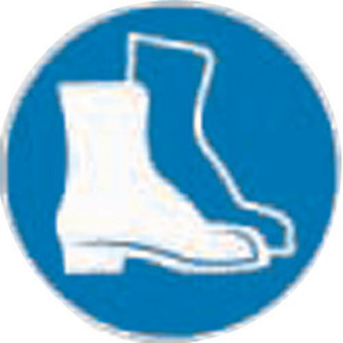 Brady - Panneau Obligation Chaussures Sécurité Rigide Aluminium Ø20cm ISO7010