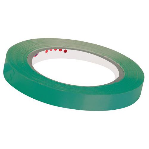 Ruban adhésif PVC vert 12 mm x 66 m - Silencieux et résistant - Idéal pour gros volumes