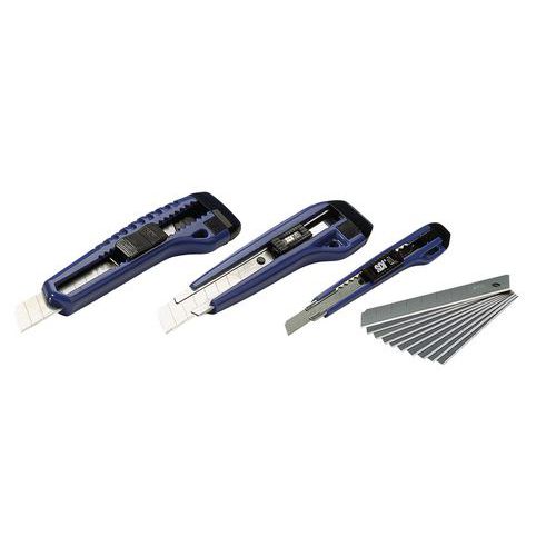 Olfa - Lames de cutter Éco 9mm - Acier Classique - Lot de 10 - Précision et Durabilité