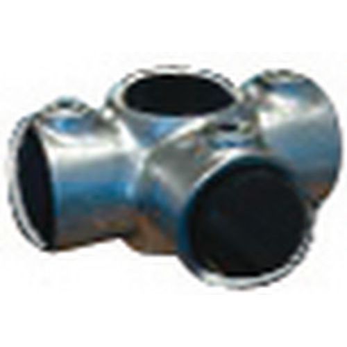 Raccord de tubes Key-Clamp - Élément en T à sortie latérale - Ø 42 mm Acier Galvanisé - Connecteur Robuste pour Rayonnage