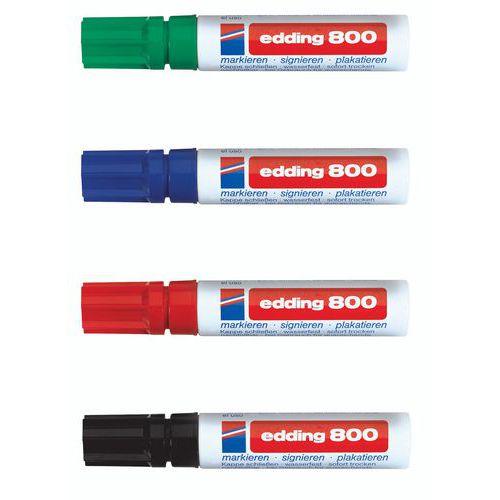 Set De 4 Marqueurs Edding 800 Trait L: 4-12mm
