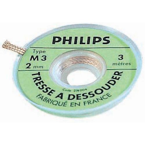 FTM Technologies - Tresse à dessouder non étamée - 1,5 mm x 3 m - Pour soudures précises et propres