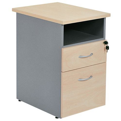 Caisson Haut. Bureau Prof.60 Erable/aluminiu M