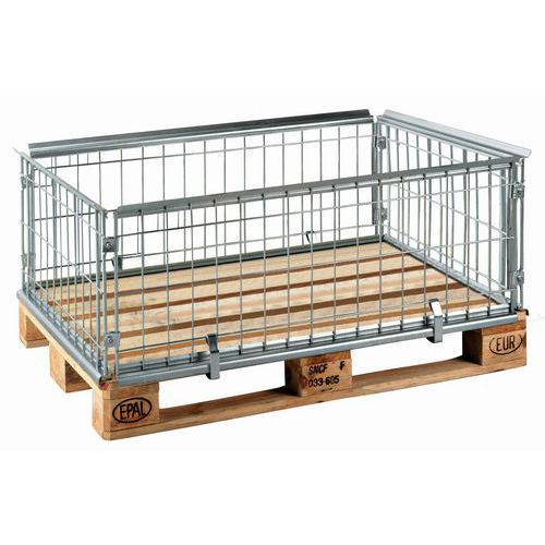 Rehausse-palette Pliante Fil D'acier 1200x800x400mm