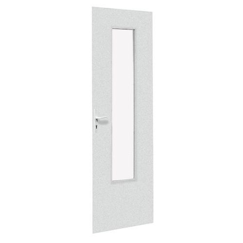 Bloc-porte Battante Pleine Blanc 2.5m x 1m Bois Laqué Montants Blancs 3 Ans Garantie