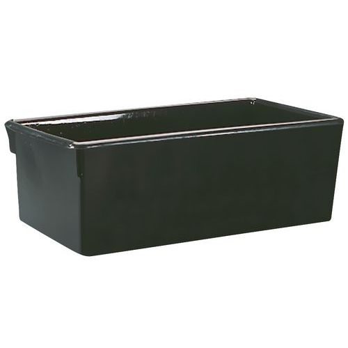 Bac de transport noir 14L - Polypropylène - Usage alimentaire - Recyclable
