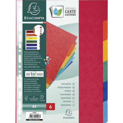 Intercal. A4 Carte Lustree 6 Positions