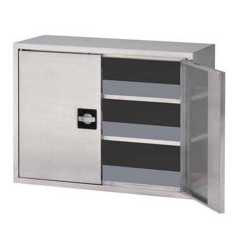 Armoire murale en inox 2 portes Manutan.fr