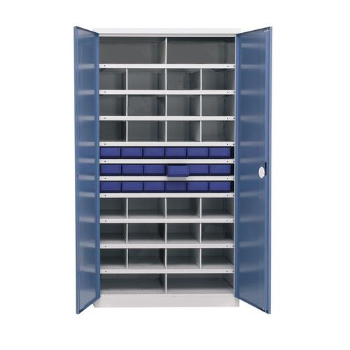 Armoire D'atelier Bleue Hxp=1950x440mm 28 Cases