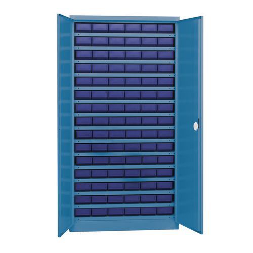 Armoire D'atelier Bleue Hxp=1950x440mm 90 Tiroirs b