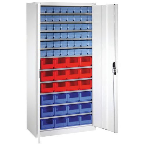 Armoire à 72 Bacs à Bec Et Bacs De Rayonnage 11 Tablettes