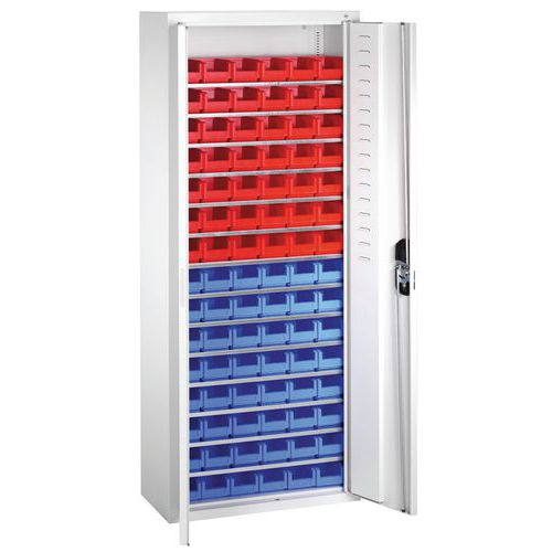 Armoire à 90 Bacs à Bec 14 Tablettes