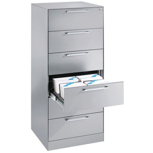 Classeur Pour Fiches Din A5 6 Tiroirs2 Rangées Gris Clair