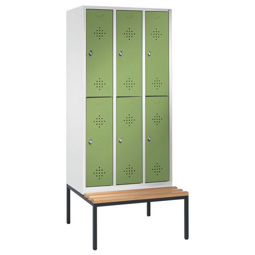 Armoire vestiaire Série S2000 Classic à deux niveaux à banc intégré