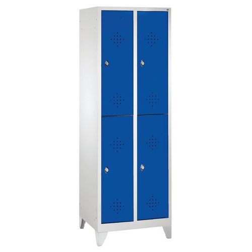 Armoire Vestiaire 2 Niveaux H1850xl610xp500 Bleu Gentiane
