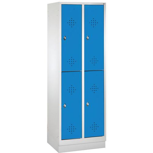 Armoire Vestiaire 2 Niveaux H1800xl610xp500 Bleu Clair