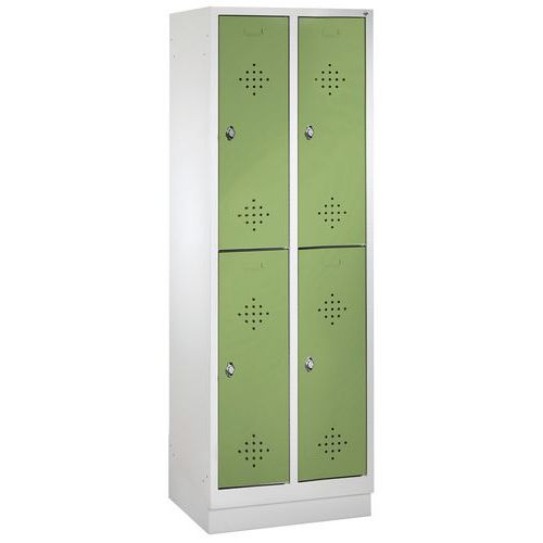Armoire Vestiaire 2 Niveaux H1800xl610xp500 Vert Réséda