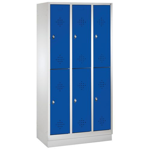 Armoire Vestiaire 2 Niveaux H1800xl900xp500 Bleu Gentiane