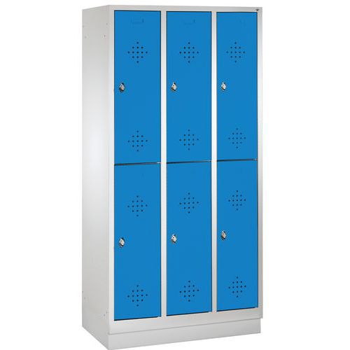 Armoire Vestiaire 2 Niveaux H1800xl900xp500 Bleu Clair