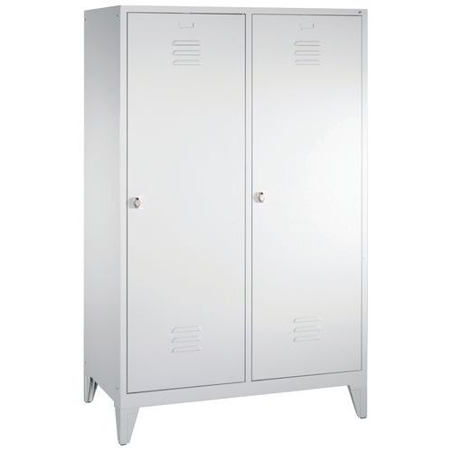 Vestiaire Sur Pieds Pour 2 Personnes Gris Clair