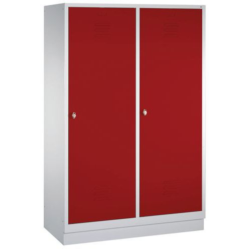 Vestiaire Sur Socle Pour 2 Personnes Rouge