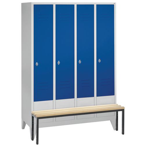 Vestiaire S2000 Classic - Colonne largeur 300mm - Sur pieds + banc - CP