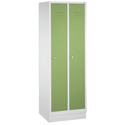 Vestiaire Sur Socle 2 Compartiments Vert Réséda