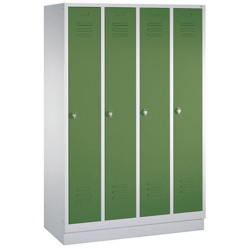 Vestiaire Sur Socle 4 Compartiments Vert Réséda