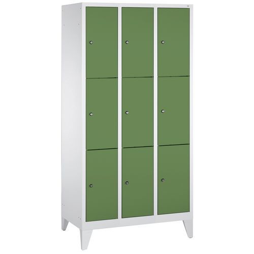 Vestiaire à Casiers Classic Sur Pieds 9 Casiers Vert
