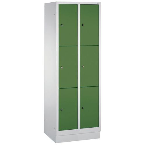 Vestiaire à Casiers Classic Sur Socle 6 Casiers Vert