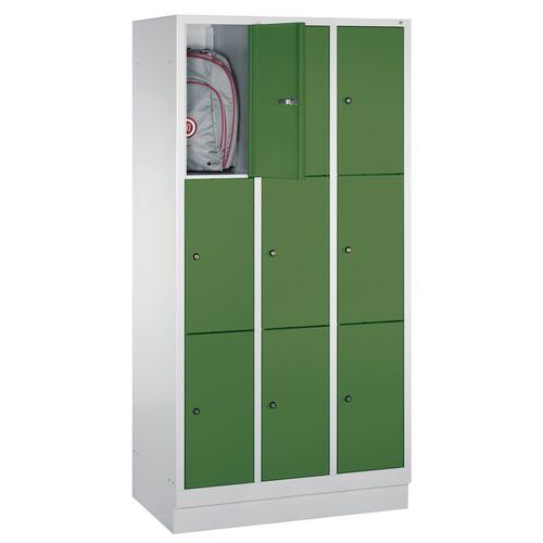 Vestiaire à Casiers Classic Sur Socle 9 Casiers Vert