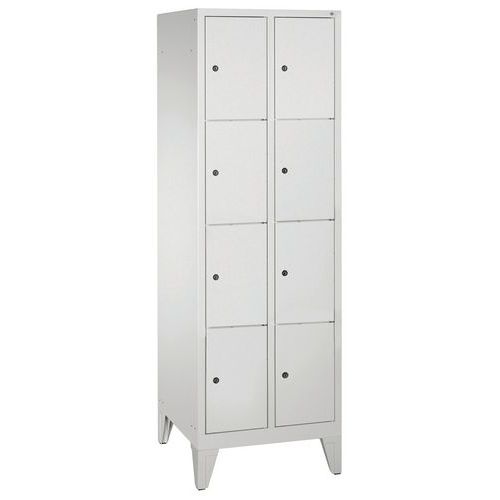 Vestiaire à Casiers Classic Sur Pied 8 Casiers Gris Clair