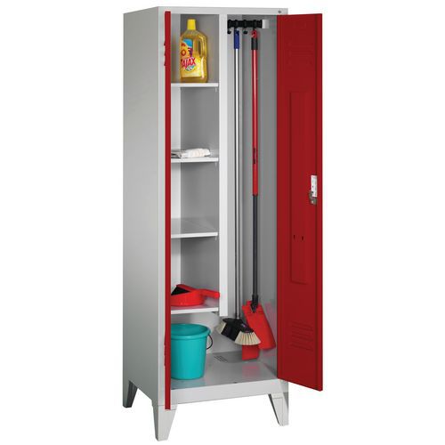 Armoire à Produits D’entretien Sur Pieds Rouge