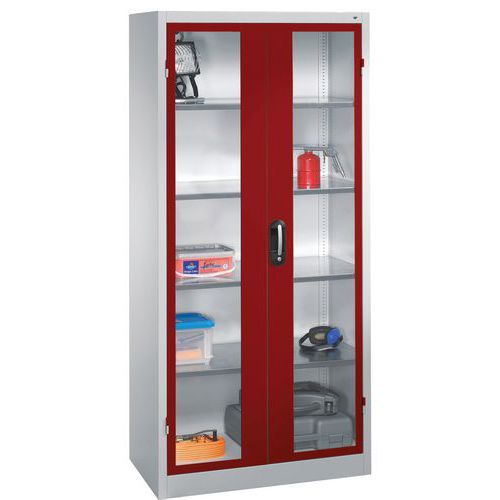 Armoire Portes Battantes Rouge4 Tablettesh1950xl930xp500mm