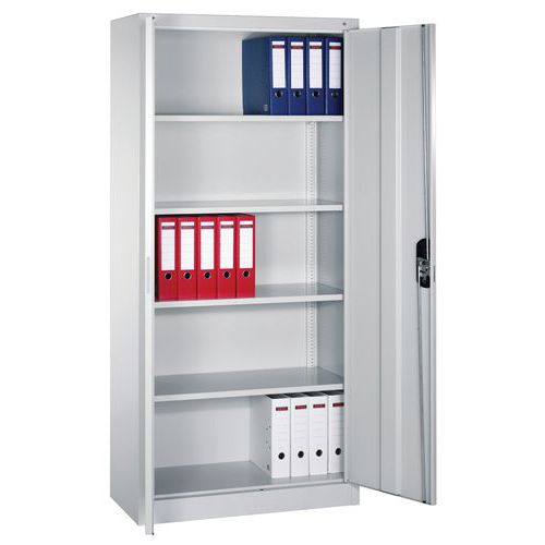 Armoire Portes Battantes Gris4 Tablettesh1950xl930xp400mm