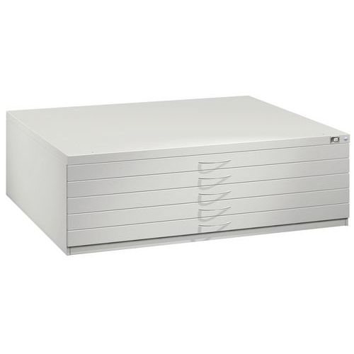 Armoire Pour Classement à Plat 5 Tiroirs Gris P960mm
