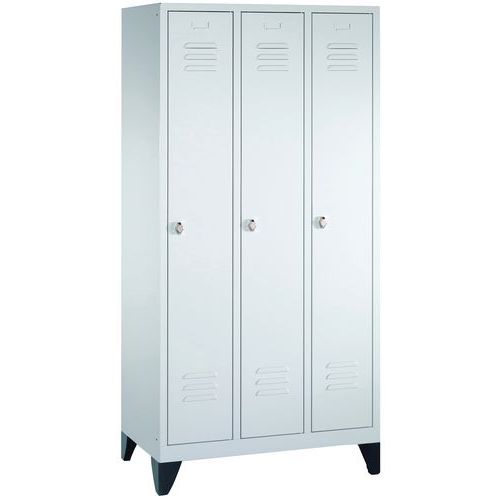 Vestiaire Sur Pieds H1950xl900xp500mm Gris Clair