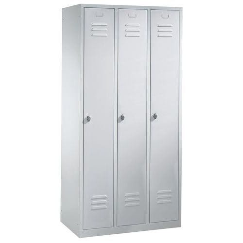 Vestiaire Sans Pieds H1850xl900xp500mmgris Clair