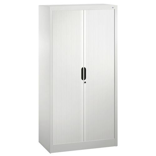 Armoire à Rideau 3 Tablettes H1600xl800xp420mm Gris Clair