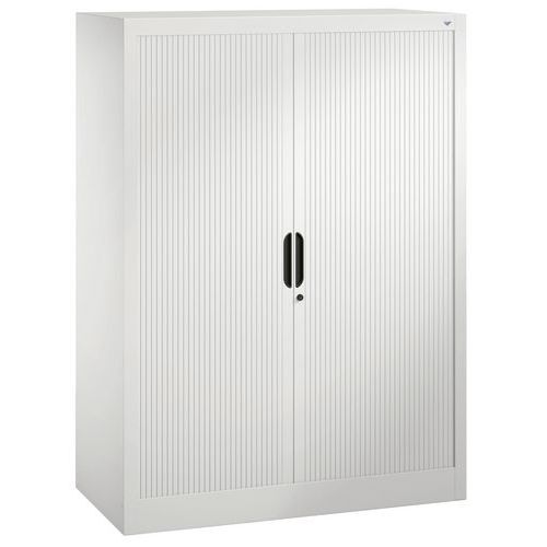 Armoire à Rideau 3 Tablettes H1345xl1000xp420mm Gris Clair