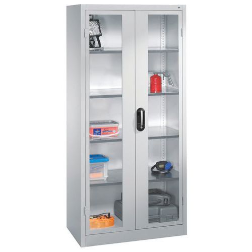 Armoire à portes battantes transparentes Manutan.fr
