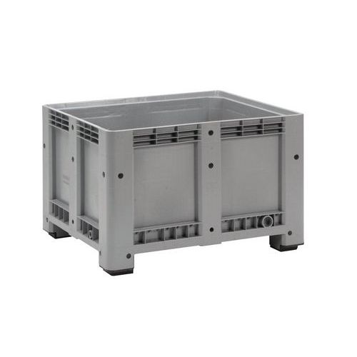 Caisse-palette sur pieds 610L Gris PEhd - Usage alimentaire - Charge 510kg - 35kg