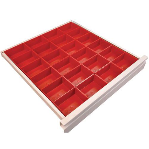 Brakel - Kit compartimentage tiroir 12 bacs - Polypropylène recyclé 100% - Pour tiroir 46x50cm - Éco-responsable